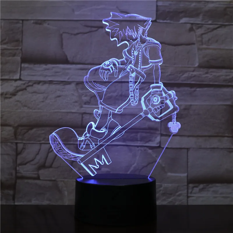 Sora фигурка USB 3D настольная лампа LED ночник многоцветный RGB декоративные