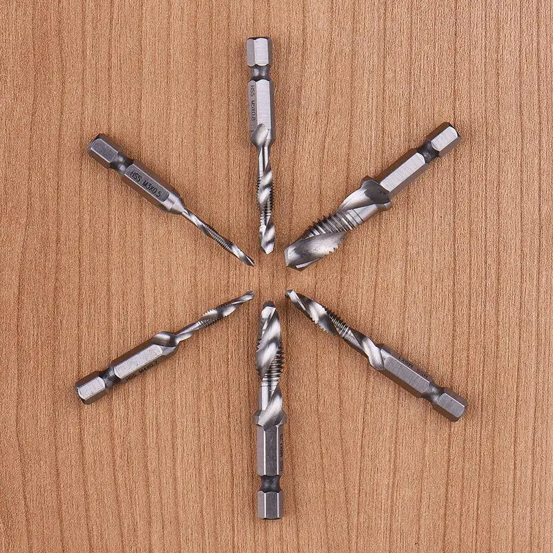 1/4 &quotHSS Сверло шестигранный хвостовик метрический кран с винтовой резьбой конус сверла метрики композитный
