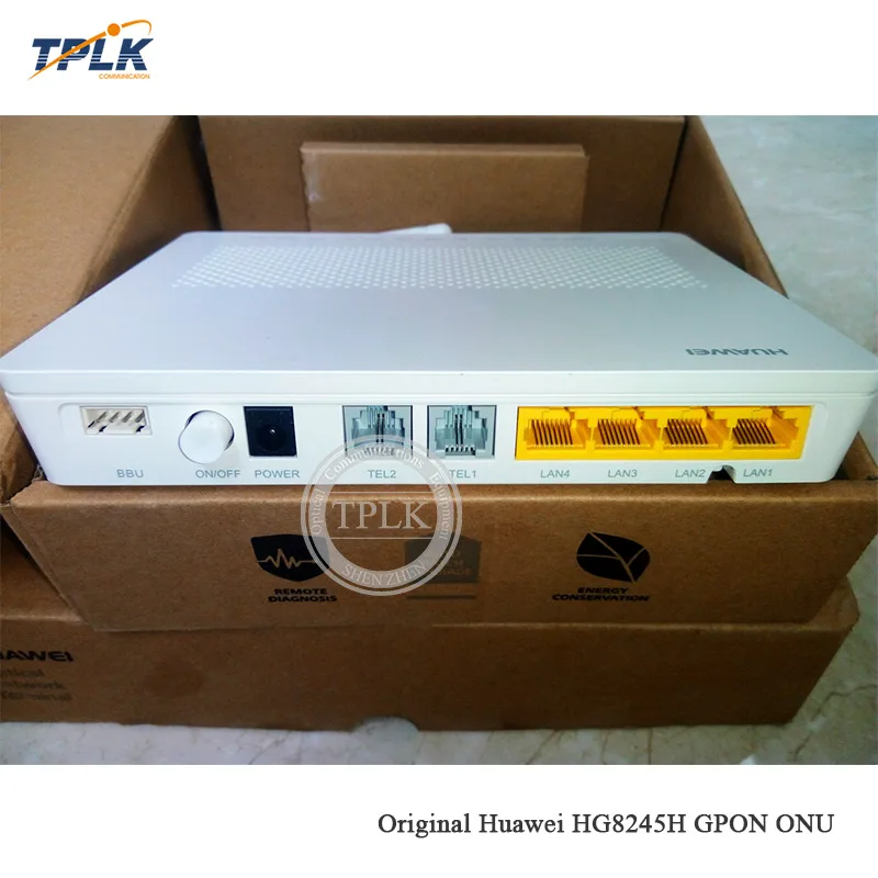 Лучшая цена 100 шт. оригинальный HG8245H 4GE + 2 голос WiFi GPON ONU/ONT Class C Echolife Telecom