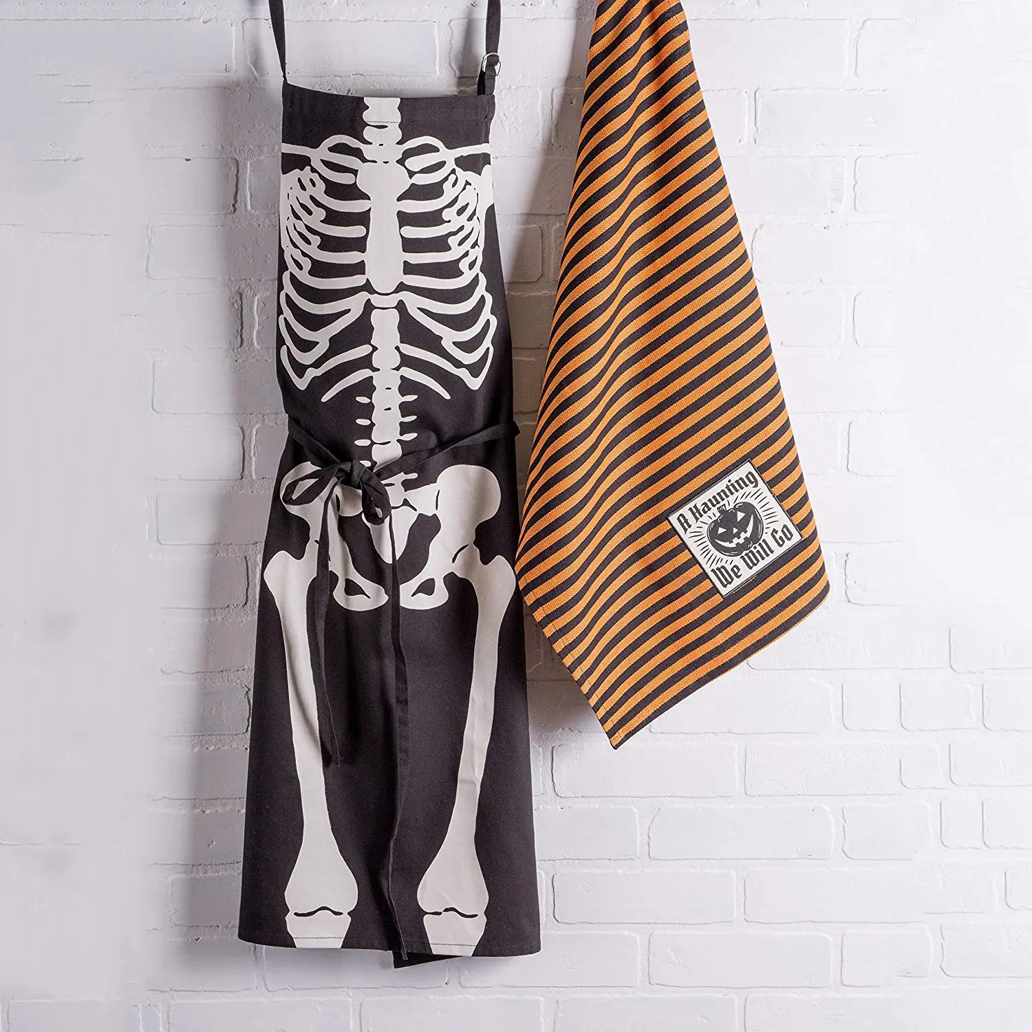 Акция! Хлопковый праздничный кухонный фартук на Хэллоуин с удлиненными