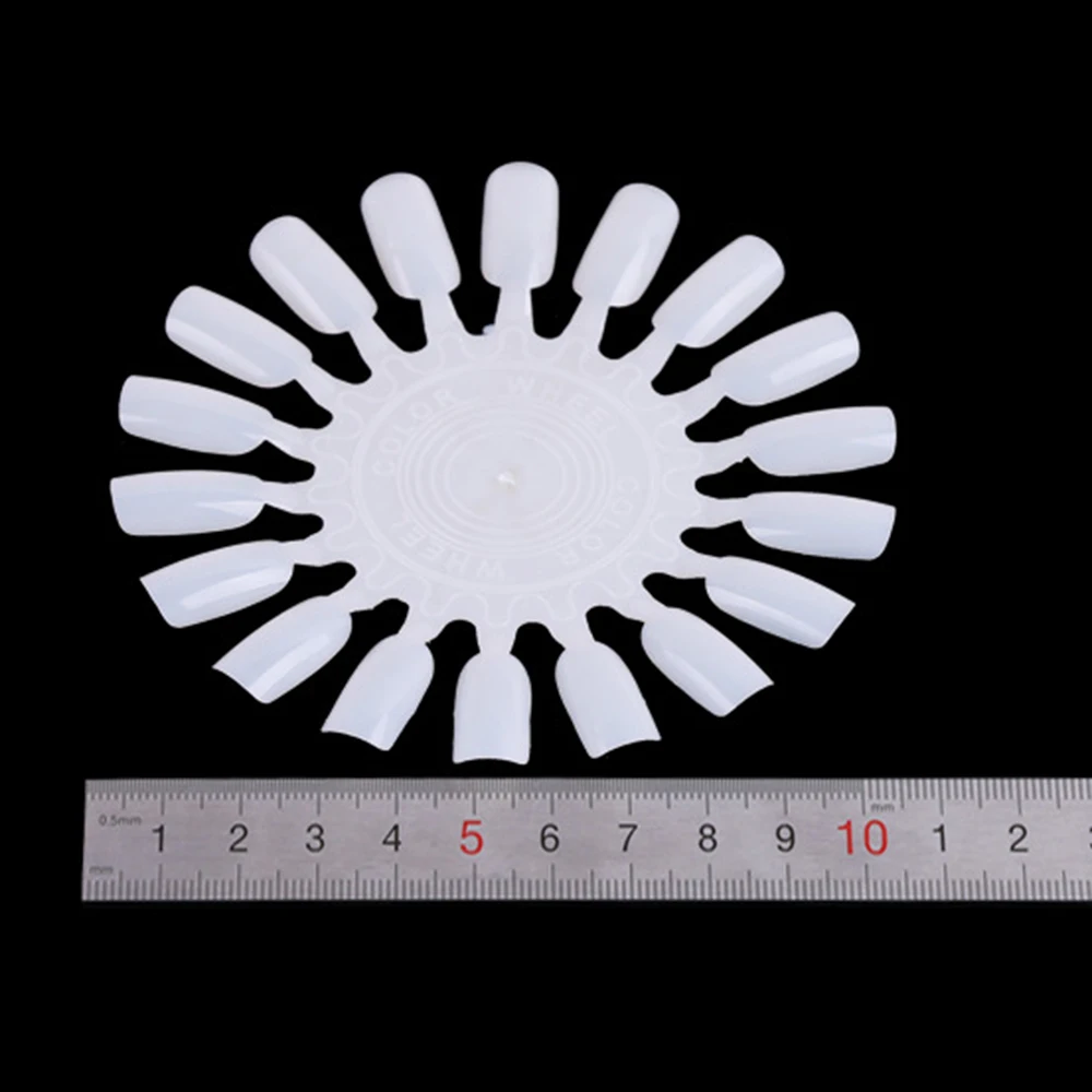 1Pc Round Nail Polish Display Board Art Practice Swatches Gel Plate Tools | Красота и здоровье