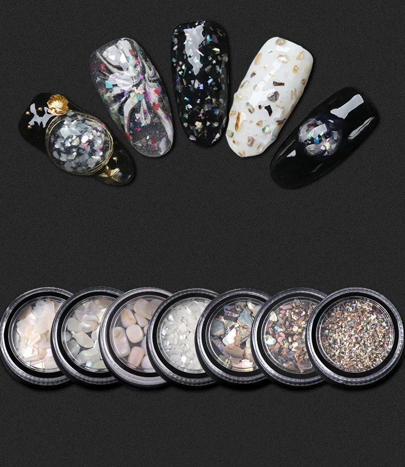 1 коробка сделай сам корпус Abalone 3D украшение для дизайна ногтей нарезка красоты