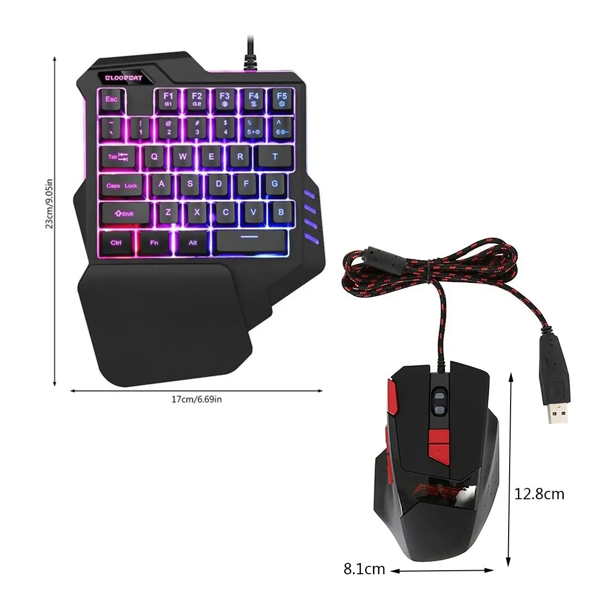 Механическая клавиатура и мышь для одной руки артефакт левосторонняя игровая