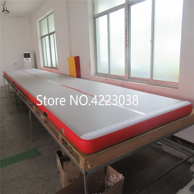 Pаспродажа 6 м 7 м 8 м надувная аэродинамическая гимнастика, сушильный пол, коврик для дома, йоги, спортзала, тхэквондо, Чирлидинг, пляж с воздушным насосо...