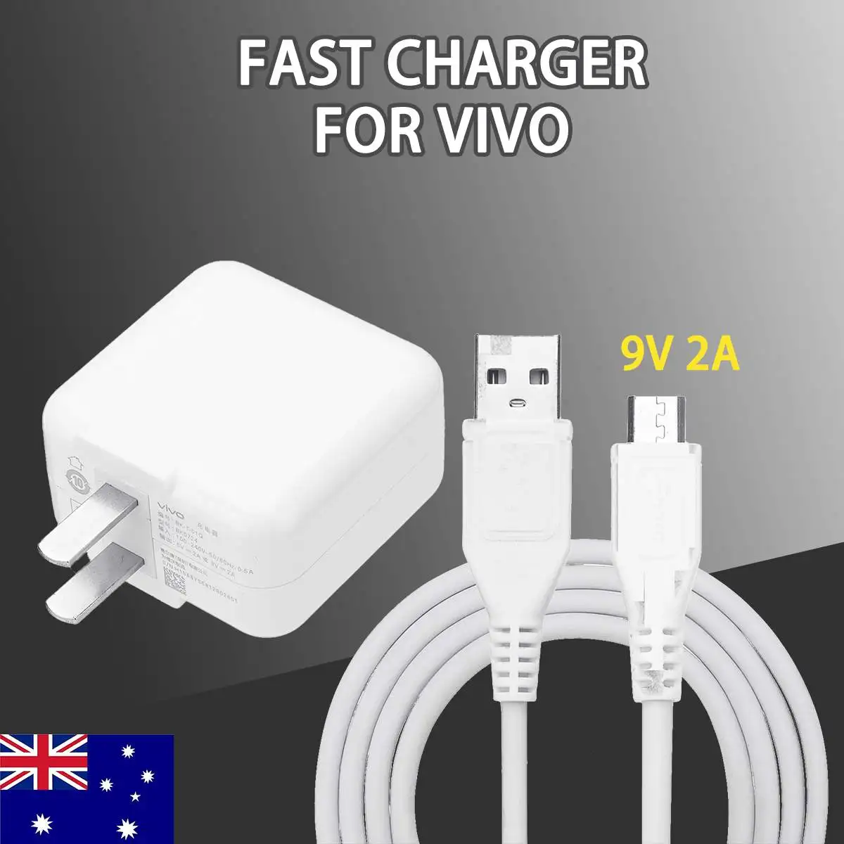 Двойной двигатель портативное зарядное устройство адаптер и USB кабель USB зарядное устройство США зарядное устройство s для Vivo x9 x7 x6 X20 X21