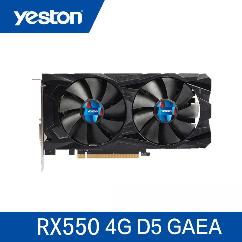 PPYY NEW-Yeston Radeon Rx550 4 ГБ Gddr5 Pci Express 3 0 Directx12 видеокарта внешняя для Deskto | Компьютеры и