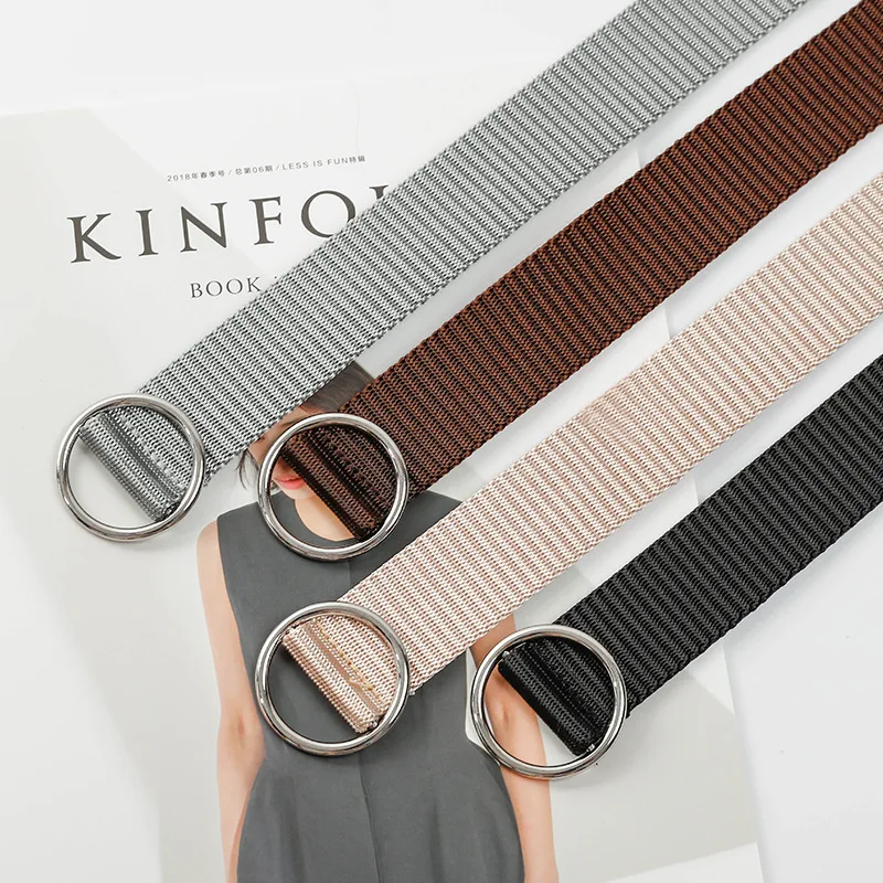 

Women Solid Fashion Buckle Waist Belt Feminino Ceinture Femme Cinturon Mujer Harajuku Cinto Canvas Male and Female Student Belt