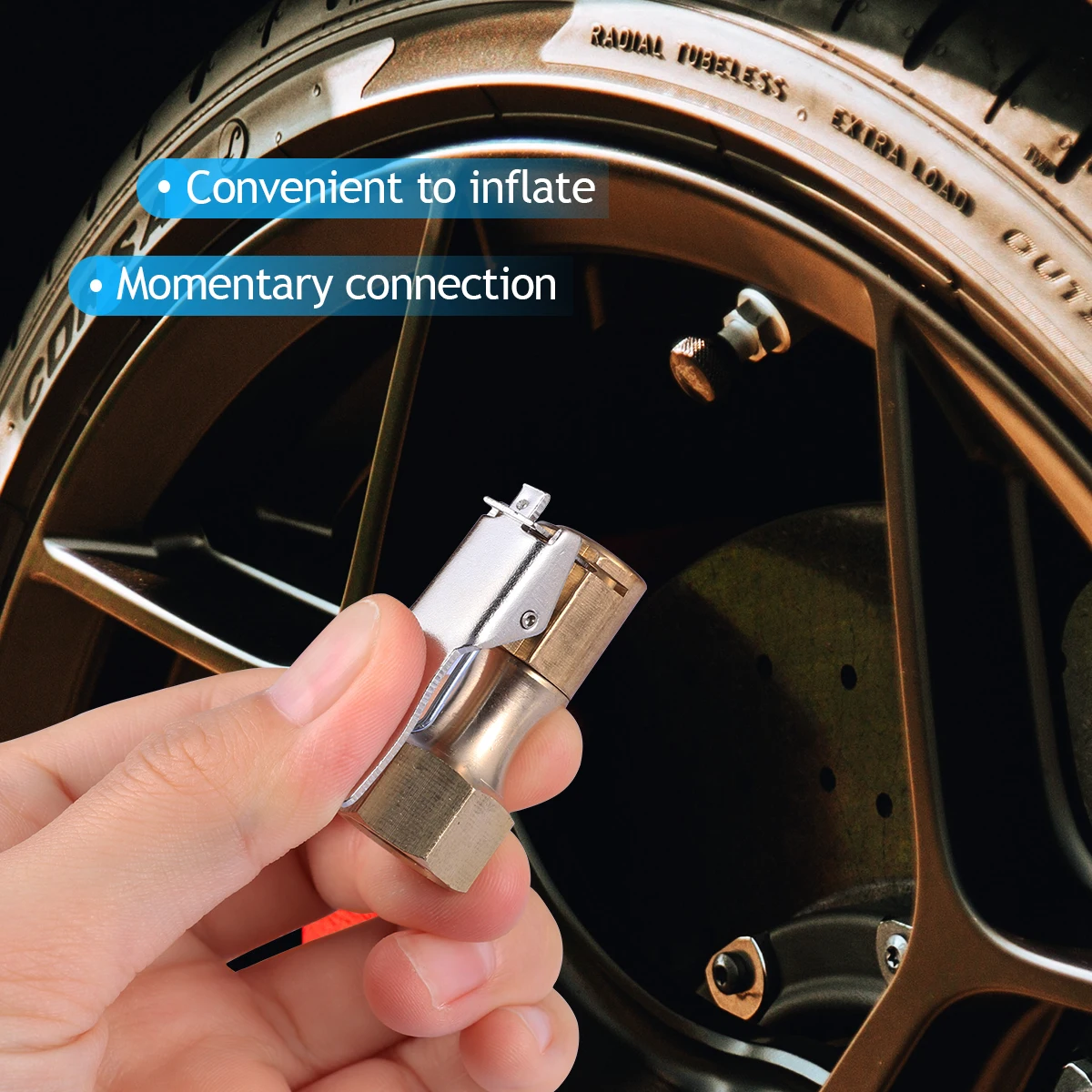 WINOMO 2 шт. воздушный патрон с зажимом Открытый поток прямой замок на шиномонтажный