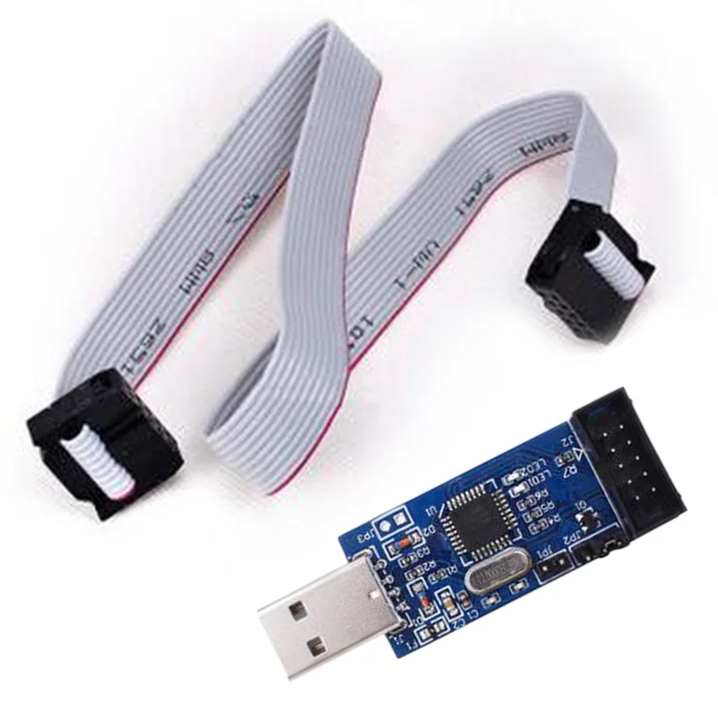 1 шт. программист гнездо адаптера бортовой ATMega8 10 пин кабель Высокое качество