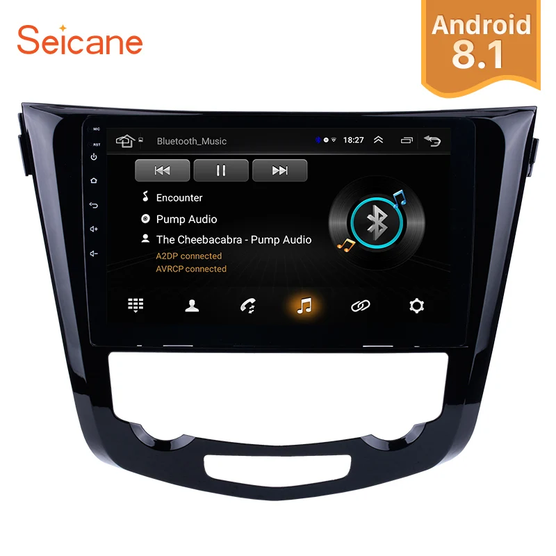 Seicane Android 8 1 10 &quot2 Din Bluetooth 1080P 4 core автомобильный радиоприемник для 2014 Nissan QashQai X Trail gps
