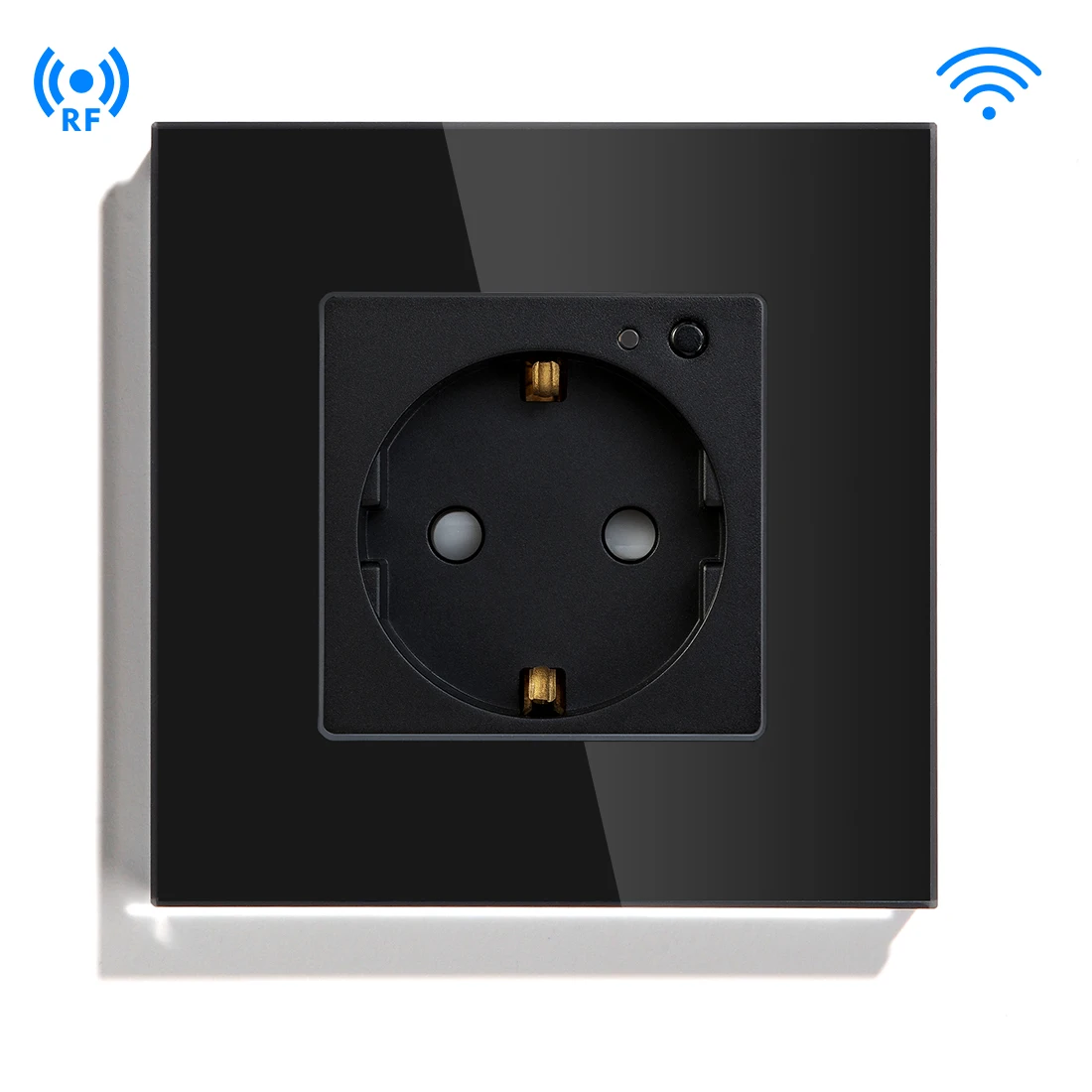 Настенная розетка Schuko умная wifi с пультом дистанционного управления белый черный