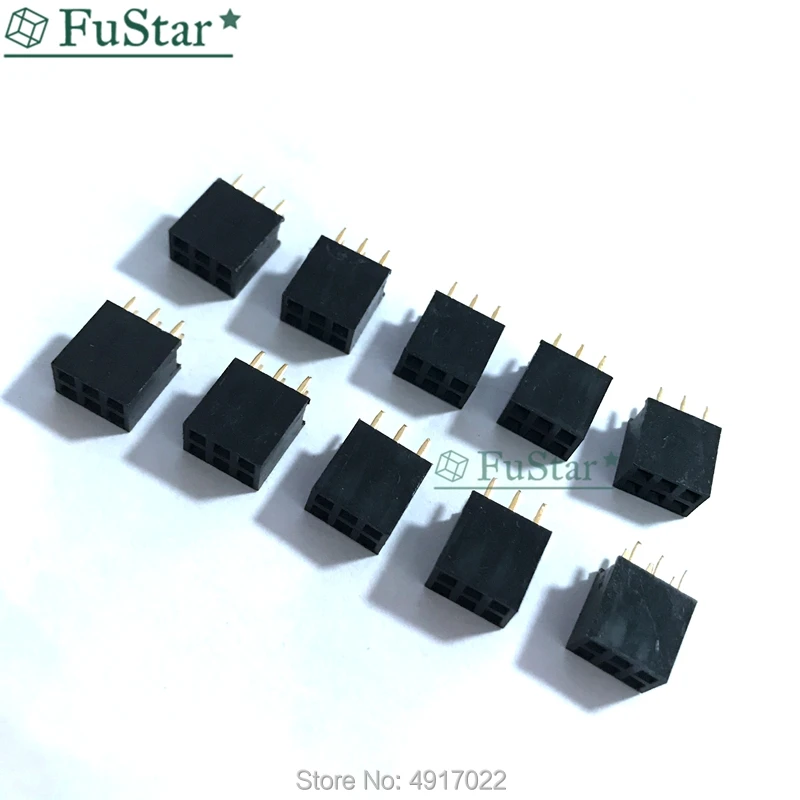 50 шт. 2x3 6 Pin 2 54 мм двухрядный женский прямой штыревой разъем шаг 2*3 гнездовой