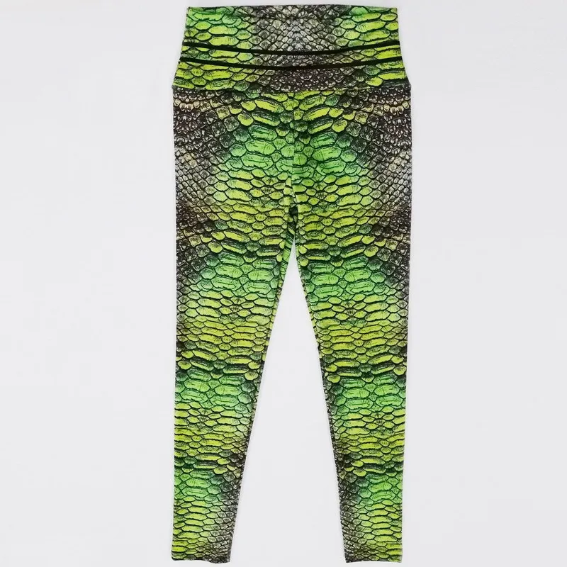 Sexy Golden Women Fitness Yoga Pants Slim High Waist Sports Leggings Gym Elastic Printed Long Tights for Running Tummy Control