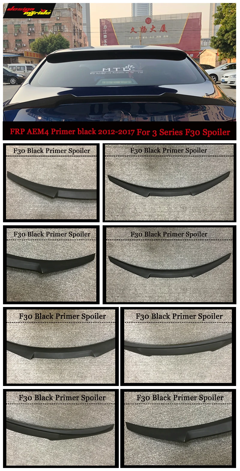 F30 спойлер AEM4 стиль Черный FRP праймер задний багажник заднее крыло для F35 M3 318i 320i