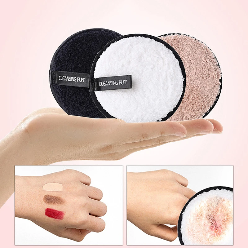 Sale 1PC Makeup Puff Tools Popular Reusable Cleaning Towel puff Cloth Pads Face |