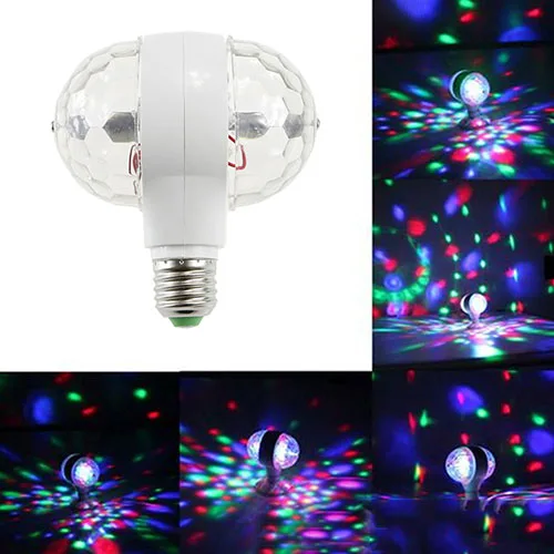 Мини BRELONG BG-307 E27 RGB с двойной головкой вращающиеся лампы для сценического
