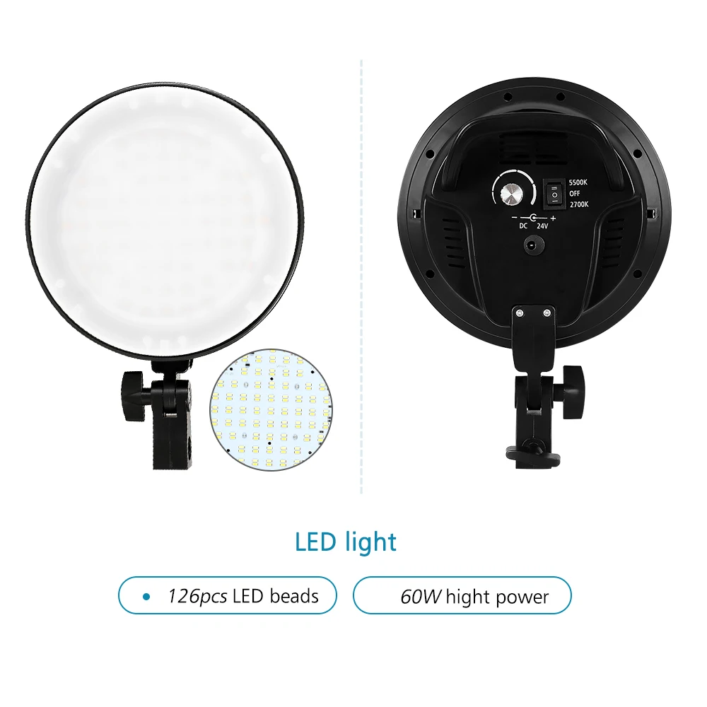 Andoer Studio Photography Softbox LED Light Kit Including Softboxes Bi-color Temperature Dimmable Lights Stands Carry Bag | Электроника