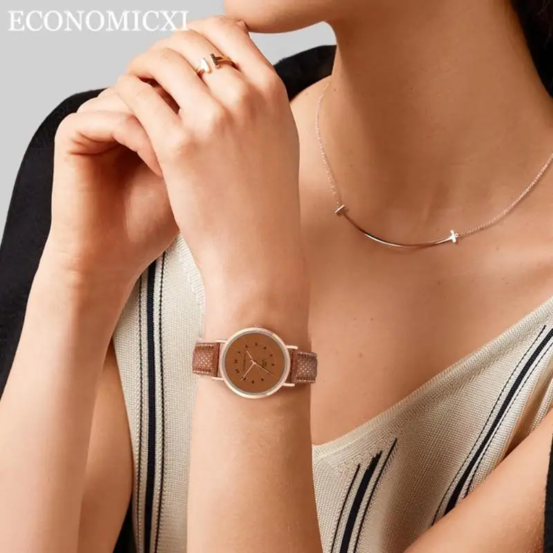ECONOMICXI2019 простые часы с номером Круглые Женские Аналоговые из сплава Relogio Feminino для