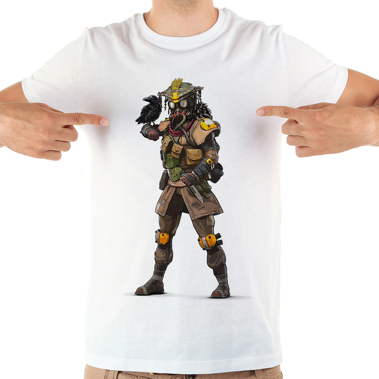 Забавная Мужская футболка apex legends с каустическим следопытом Бангалора Новинка
