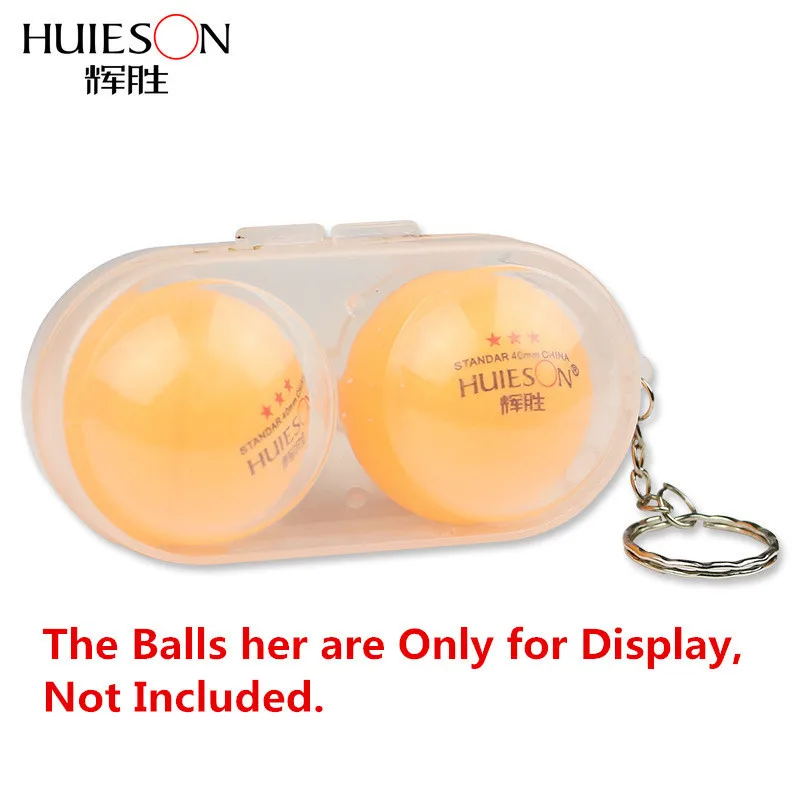 

HUIESON Table Tennis Ball Container Box Hard Plastic Case Ping Pong Ball Storage Box with Keychain Table Tennis Accessories Gift