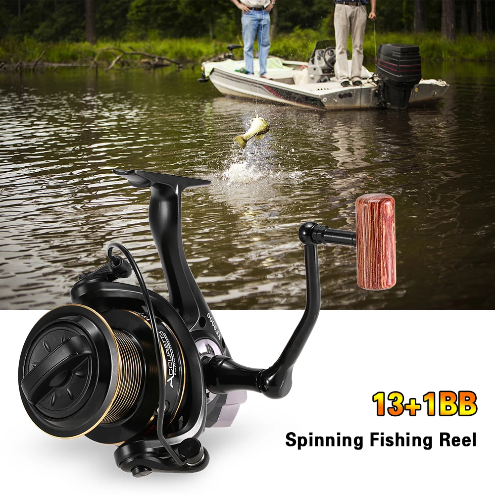 8000-11000 Series Spinning Fishing Reel 13BB + 1 Ball Bearing 3.8:1 15kg Max Drag Metal Boat Rock Wheel | Спорт и развлечения