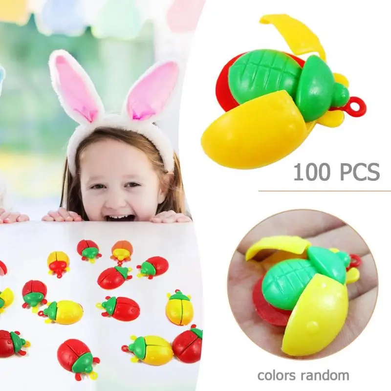 5/100pcs Mini Plastic Ladybug Model Toys Small Insects Pendant Cute Animal For Children Wings Can Open | Игрушки и хобби