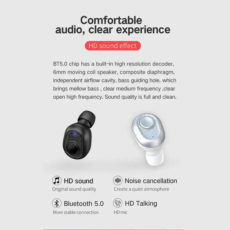 Fineblue X9 Plus Tws Bluetooth 5 0 наушники беспроводные маленькие 3D стерео для телефона
