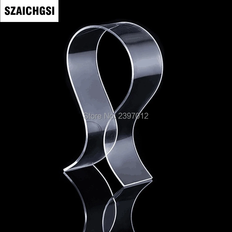 Оптовая продажа 100 шт./лот прозрачные акриловые подставки для наушников