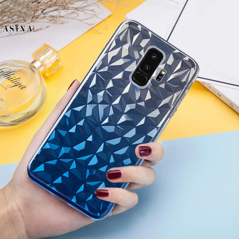 Soft TPU Transparent Anti-shock Case Cover For Samsung Galaxy S8 S9 Plus Bumper Funda Coque Plain Color |