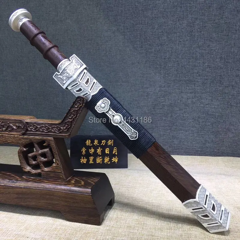 46 см * Китайский ручной работы KungFu короткий НОЖ МЕЧИ Битва готов 8 сторона