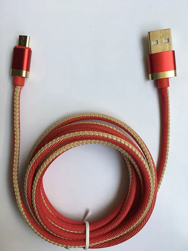 Кабель Micro USB KKREFF с золотым наконечником 2 м для Android Huawei Xiaomi Vivo Oppo кабель зарядки и