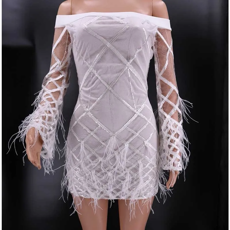 MUXU модное белое платье с длинным рукавом облегающее женское одежда kleider sukienka