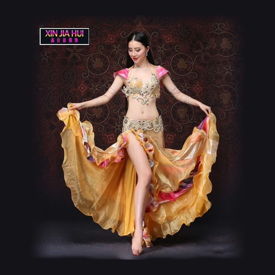 Костюм для танца живота новый узор индийский сексуальный ручной бисерный