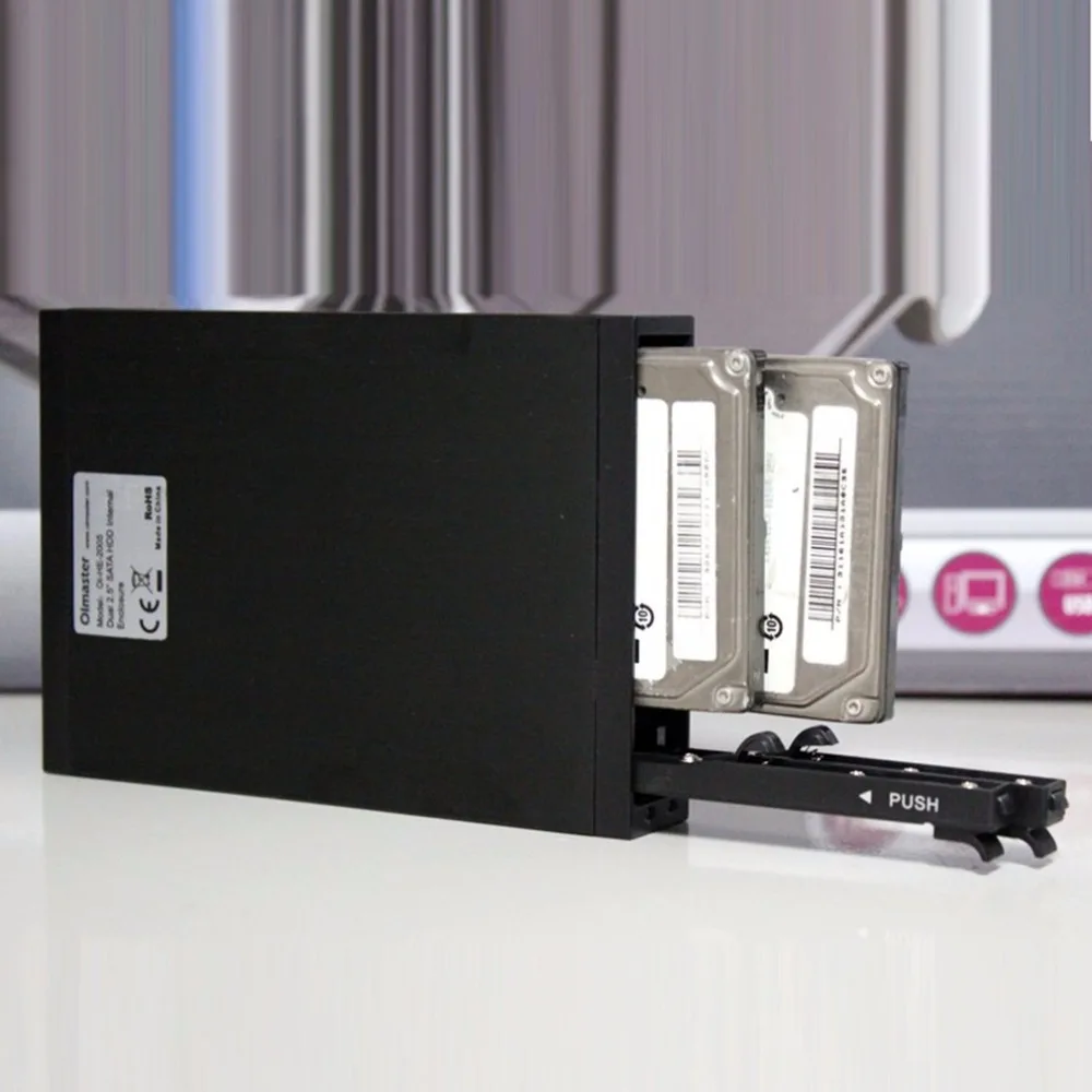 Oimaster He 2005 двойной 2 5 дюймов Sata Hdd внутренний корпус жесткий диск мобильный стеллаж
