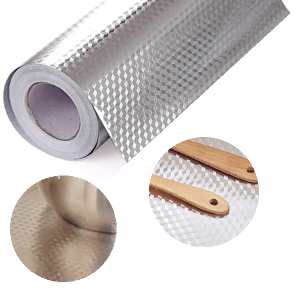 Алюминиевая фольга для кухни маслостойкая наклейка водонепроницаемая