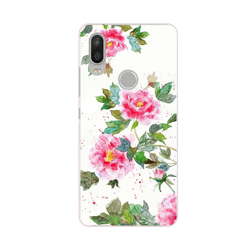 for BQ Aquaris X2 Pro Case Silicon Colorful flower Painting Soft TPU Back Cover Phone protect cases shell |