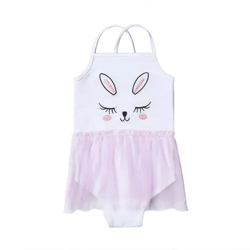 Цельный новый кружевной купальник-пачка для маленьких девочек женский купальник