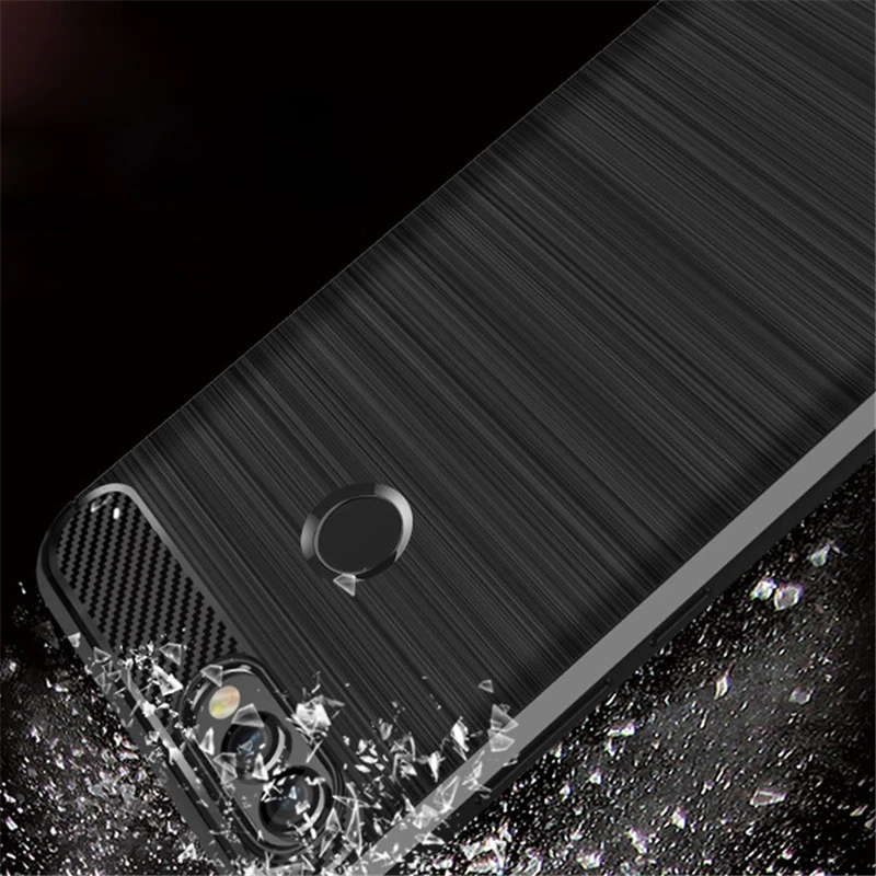 Легкий Чехол для телефона Huawei Y5 Y6 Y7 2017 Prime Y9 2018 матовый чехол из углеродного
