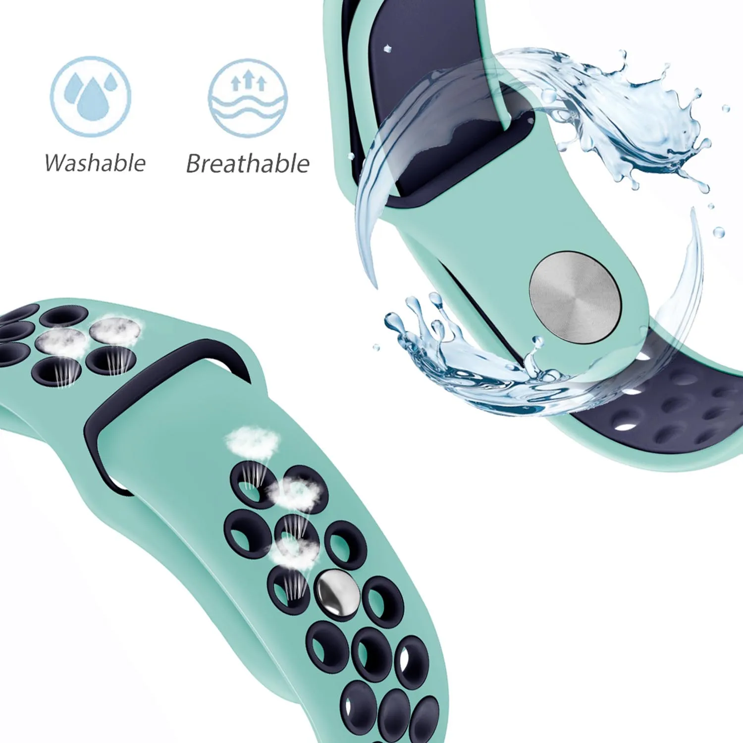 Спортивный сменный ремешок Gosear для фитнеса двухцветный браслет Fit bit Fitbit Charge 3 Charge3