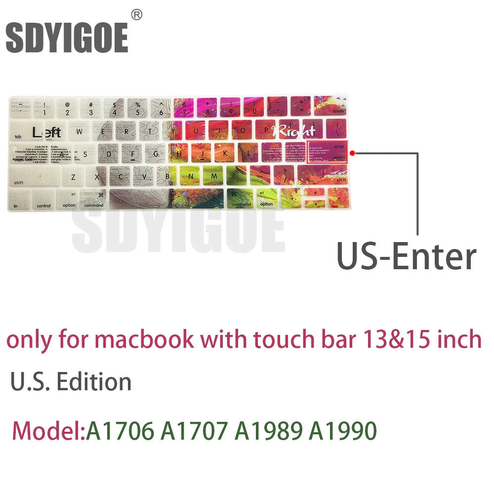 Новый силиконовый чехол для клавиатуры Create Brain защитная пленка Macbook pro13 15 дюймов с