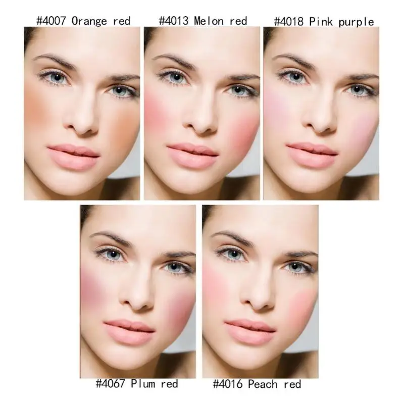 KIMUSE Natural Blush Makeup Face Blusher 5 Colors Base Mineral Palette Powder Long Lasting | Красота и здоровье