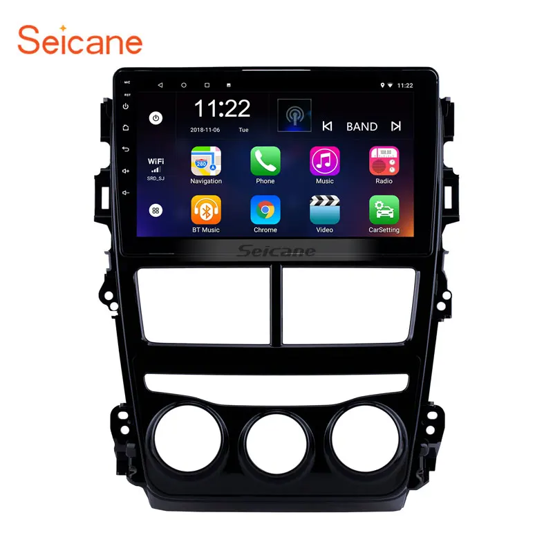 Seicane 9 дюймов 2din Android 8 1 Автомобильный GPS плеер для 2018 Toyota Yaris Vios Авто кондиционер с