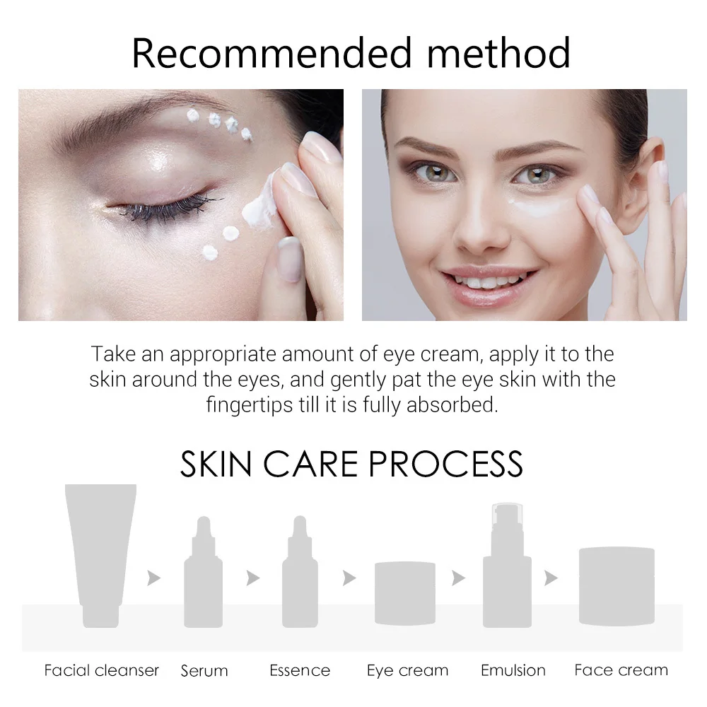 

BREYLEE Hyaluronic Acid Eye Cream Moisturizing Eyes Serum Improve Dryness F Skin Care Eye Bag Remover Ageless Anti Wrinkles