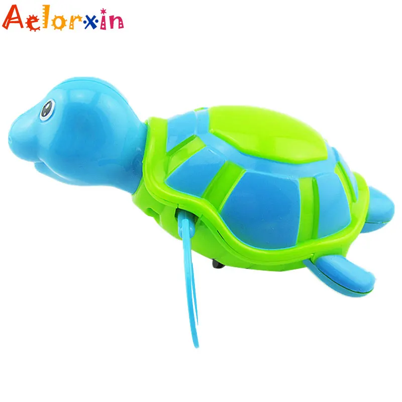 Clockwork Baby Bath Toys Swimming Turtle Animal Wound-up Chain Plastic Kids Toys For Children Outdoor Toy Newborns Educational