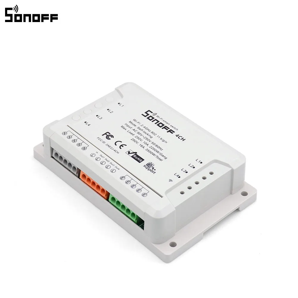 Sonoff 4CH R2 беспроводной многоканальный WIFI переключатель независимый пульт