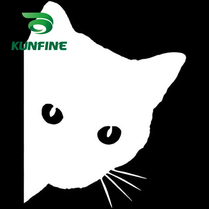 Автомобильный Стайлинг KUNFINE наклейка с кошачьей головой Виниловая декоративная