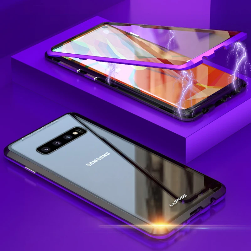Для Samsung S 10 S10 Plus Магнитный чехол S9 360 Передний + задний двухсторонний из