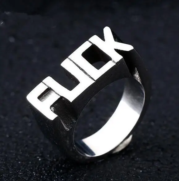 Fashion Punk Rock Alloy Word Wedding Engagement Jewelry Ring Wholesale 6-13 | Украшения и аксессуары