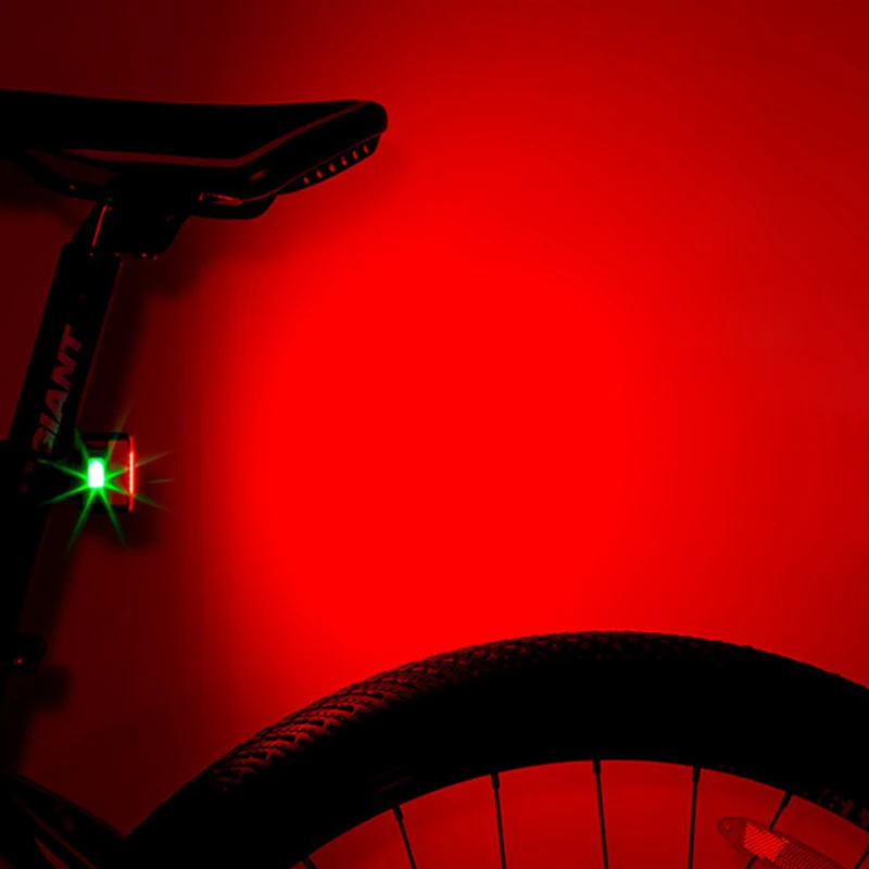 Водонепроницаемый задний фонарь для велосипеда с зарядкой через USB 4 режима 36