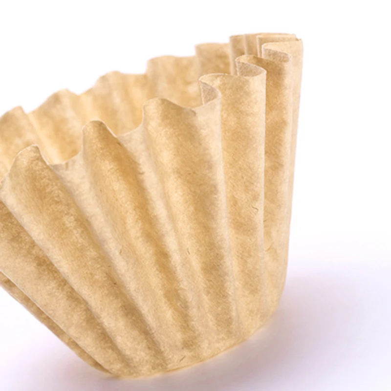 50 шт. натуральный Цветная корзина Кофе фильтры бумага для фильтрации 1 4cups